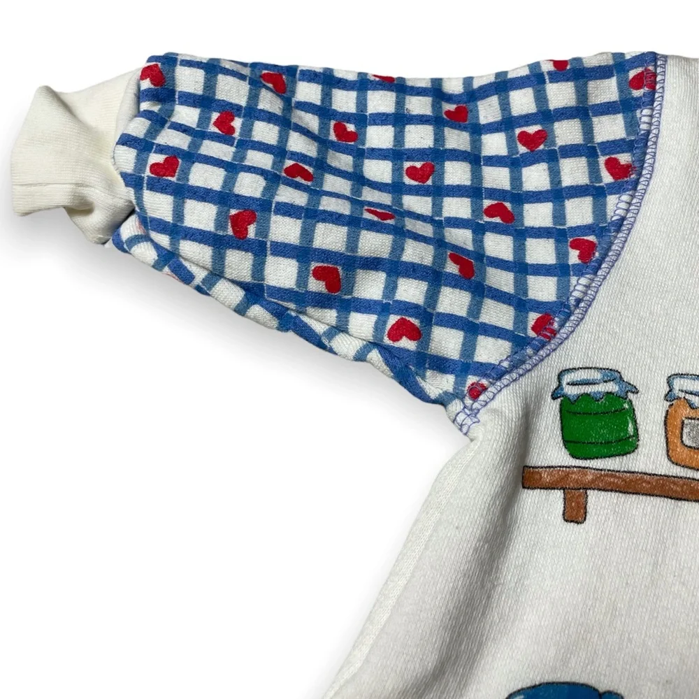 Vintage City Kids NWOT Sweatshirt One Piece Cat Kitchen Unique Embroidered 3/6 M